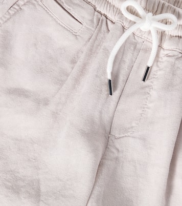 Dyed linen-blend Bermuda shorts | Brunello Cucinelli Kids