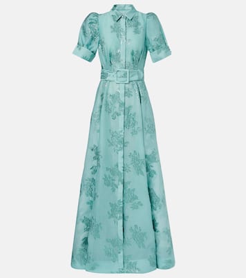 Benette belted brocade shirt dress | Rebecca Vallance