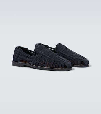 Woven suede loafers | Brunello Cucinelli