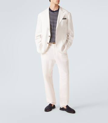 Woven suede loafers | Brunello Cucinelli
