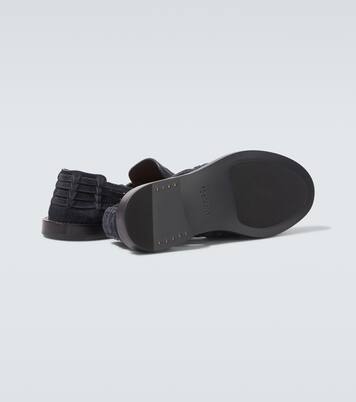 Woven suede loafers | Brunello Cucinelli