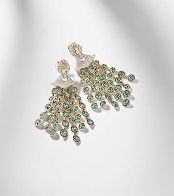 Pampilles 18kt gold drop earrings with diamonds and zircons | Marina B
