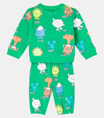 Baby Heart cotton fleece tracksuit | Stella McCartney Kids