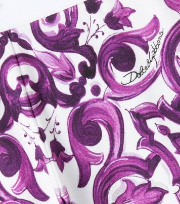 Baby Majolica cotton-blend leggings | Dolce&Gabbana Kids