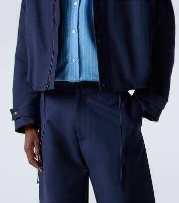 Mid-rise cotton satin wide-leg pants | Acne Studios