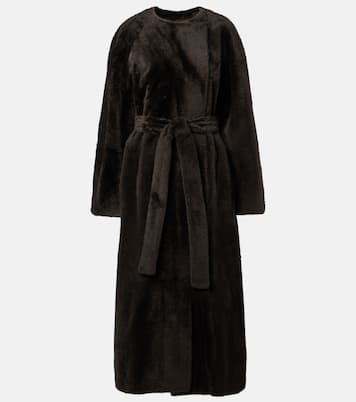 Madelina belted shearling coat | The Row