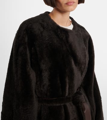 Madelina belted shearling coat | The Row