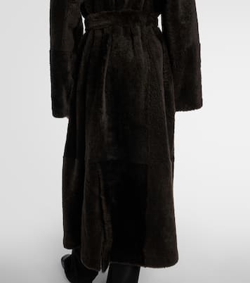 Madelina belted shearling coat | The Row
