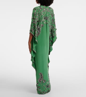 Verzierter Kaftan Mystical Gaucho aus Seide | Johanna Ortiz