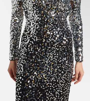 Sequined open-back jersey gown | Rabanne