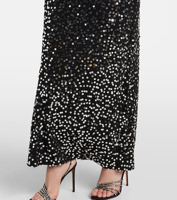 Sequined open-back jersey gown | Rabanne