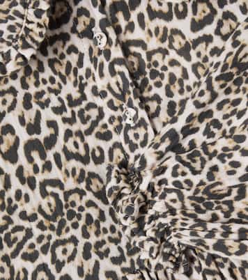 Nelia leopard-print cotton gauze dress | The New Society