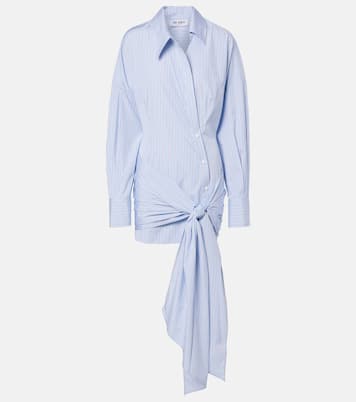 Gathered striped cotton shirt dress | The Attico
