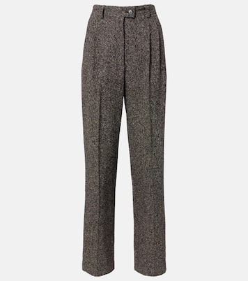 Virgil silk-blend tweed wide-leg pants | The Row