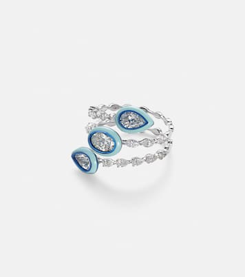 Bague Saturn en or blanc 18 ct et diamants | Kamyen