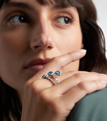 Bague Saturn en or blanc 18 ct et diamants | Kamyen