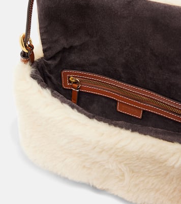 Harlow shearling shoulder bag | Staud