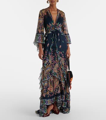 Vestido de fiesta de seda con paisley | Etro
