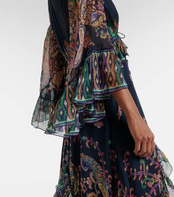Vestido de fiesta de seda con paisley | Etro