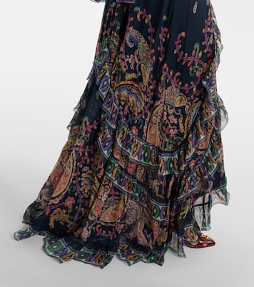 Vestido de fiesta de seda con paisley | Etro