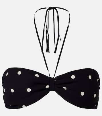 Polka-dot bandeau bikini top | Adriana Degreas