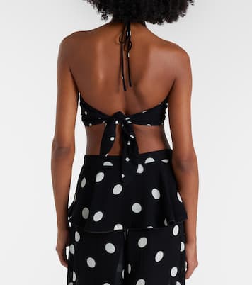 Polka-dot bandeau bikini top | Adriana Degreas