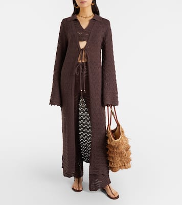 Boha pointelle cotton-blend beach cover-up | Bananhot