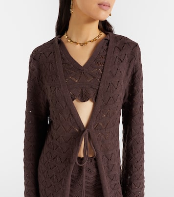 Boha pointelle cotton-blend beach cover-up | Bananhot