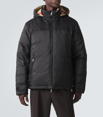 Burberry Check reversible hooded down jacket | Burberry