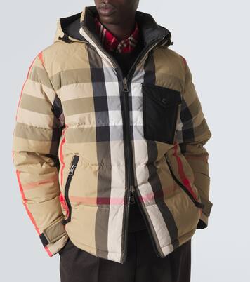Burberry Check reversible hooded down jacket | Burberry
