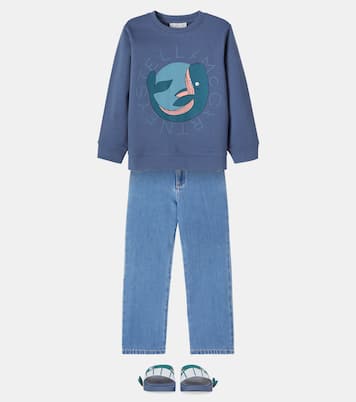 Printed cotton fleece sweatshirt | Stella McCartney Kids