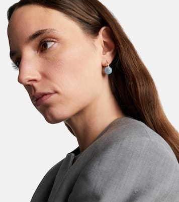 14kt gold (585/1000) earrings with diamonds and aquamarines | Sydney Evan