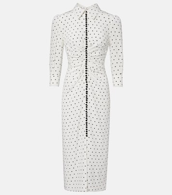 Robe chemise en soie à pois | Carolina Herrera