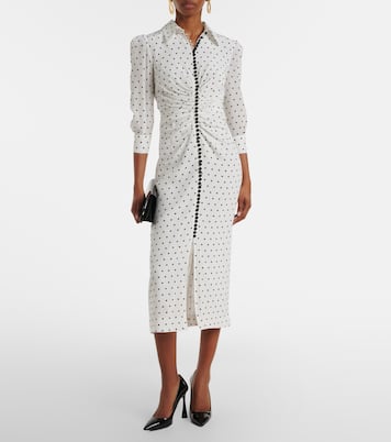 Robe chemise en soie à pois | Carolina Herrera