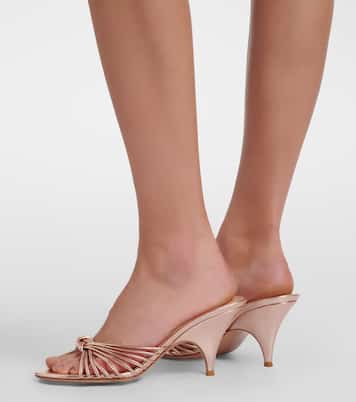 Metallic leather mules | Gianvito Rossi