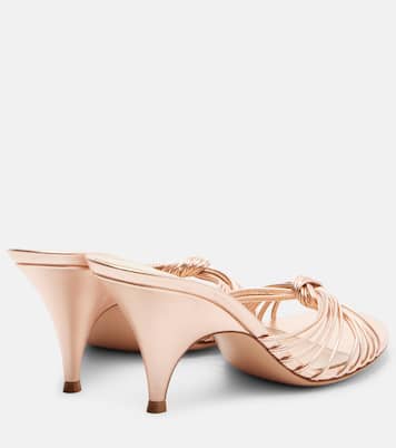 Metallic leather mules | Gianvito Rossi