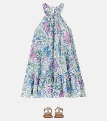 فستان من القطن الموسلين بورود Cleo | Poupette St Barth Kids