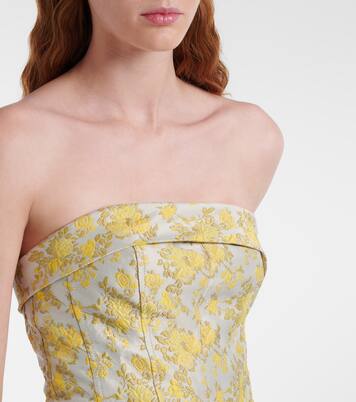 Octavia floral jacquard bustier gown | Simkhai