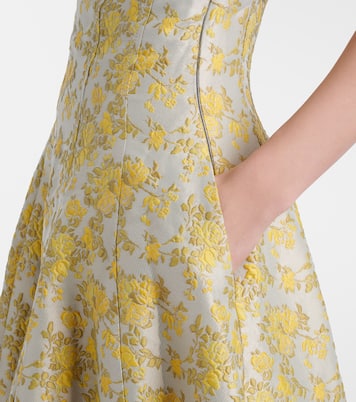 Octavia floral jacquard bustier gown | Simkhai