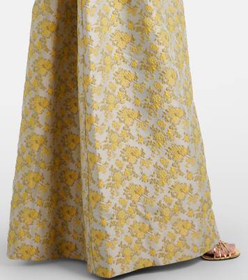 Octavia floral jacquard bustier gown | Simkhai