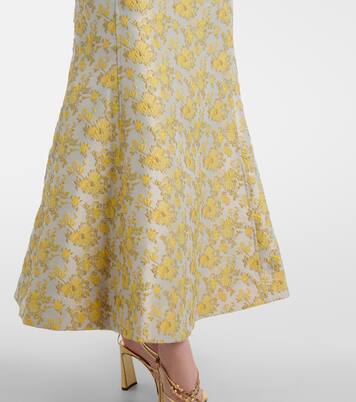Caraline floral jacquard cocktail dress | Simkhai