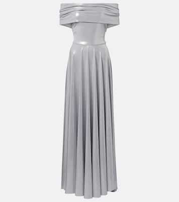 Robe longue à encolure bardot | Norma Kamali