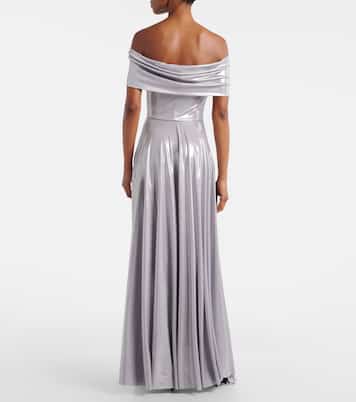 Robe longue à encolure bardot | Norma Kamali