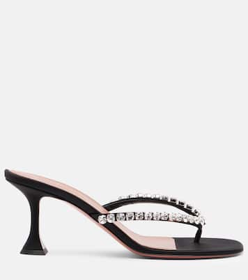 Gigi embellished satin thong sandals | Amina Muaddi