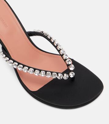 Gigi embellished satin thong sandals | Amina Muaddi
