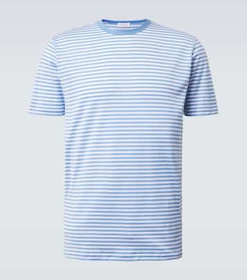 Striped cotton T-shirt | Sunspel