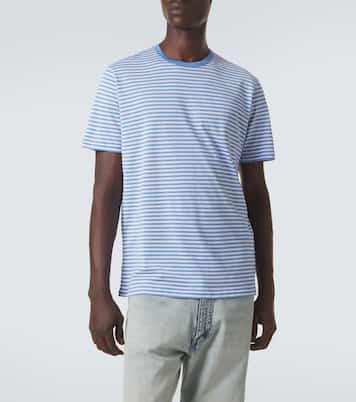 Striped cotton T-shirt | Sunspel