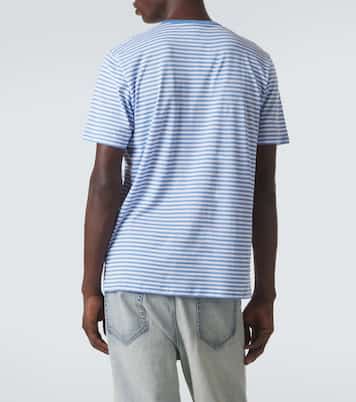 Striped cotton T-shirt | Sunspel