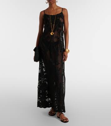 Abito midi in cotone con ricamo | Juliet Dunn