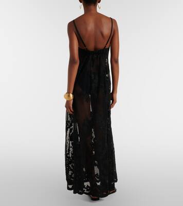 Abito midi in cotone con ricamo | Juliet Dunn